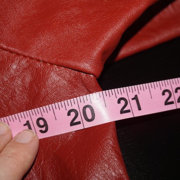 Vintage 70s Leather Trench Coat - Picture 5 of 6